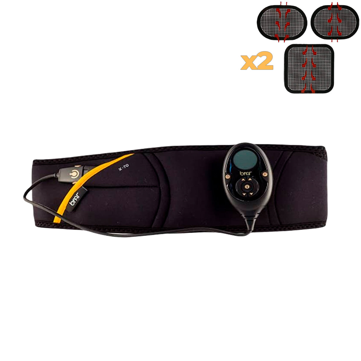 Fit-tone abs belt – effective muscle toning belt for abs with gel pads